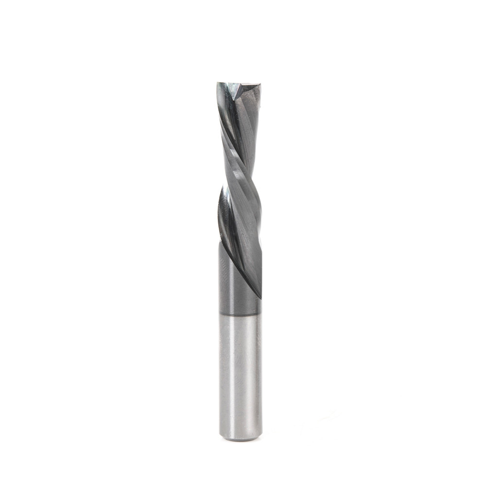 Amana Tool 46420-DLC SC Diamond-Like Carbon (DLC) Coated Spiral Plunge 3/8 D x 1-1/4 CH x 3/8 SHK x 3 Inch Long 2 Flute Down-Cut Router Bit for Solid Wood